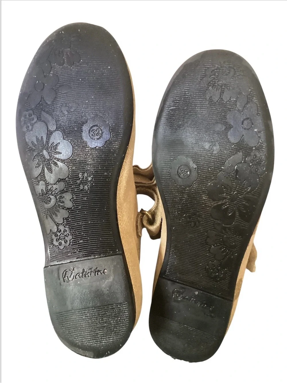 Naturino Sparkly Gold Suede Maryjane’s